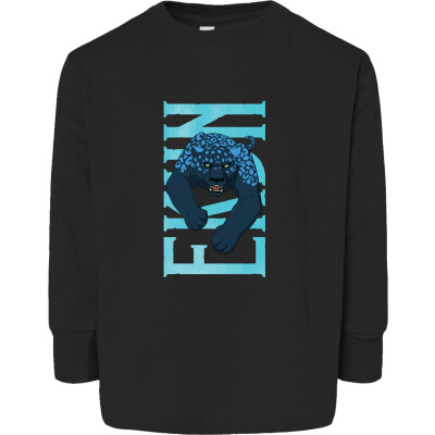 Ekun Hero Pose Toddler Fine Jersey Long Sleeve Tee