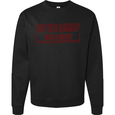 Shhhh! (red stamp) Midweight College Crewneck Sweatshirt Loose