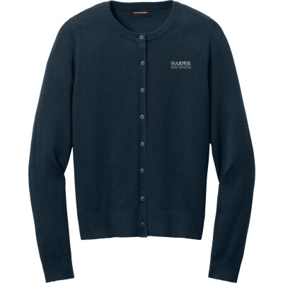 PORT AUTHORITY Women's Easy Care Crewneck Cardigan Sweater (EMB)