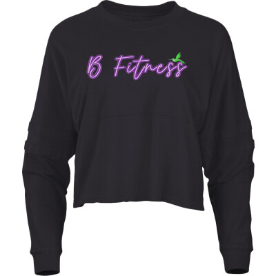 Ladies' Cropped Retro Pom Pom Jersey Fleece