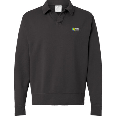 Real Open Garment Dye Unisex Collar Sweatshirt
