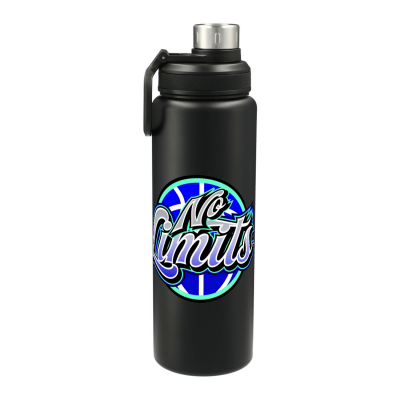 Matte Black Stainless Steel Water Bottle - 32 Oz