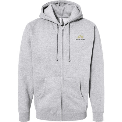 Embroidered Heavyweight Full Zip Hooded Sweatshirt