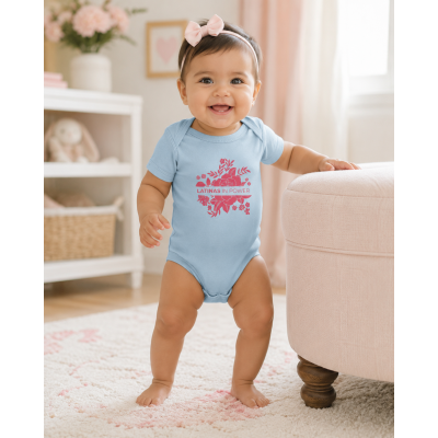 LATINAS IN POWER Infant Short Sleeve Baby Rib Bodysuit