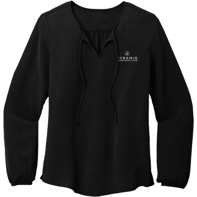 Port Authority Women's Textured Crepe Blouse (EMB)
