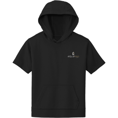 Youth Sport Wick Fleece Short Sleeve Hooded Pullover