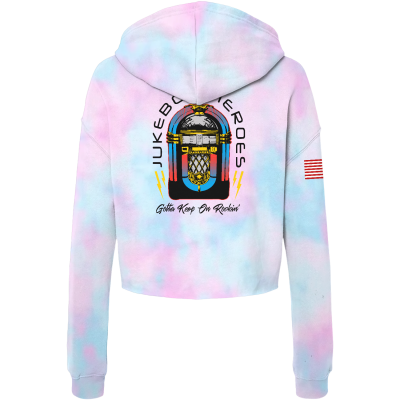 JukeBox Heroes Women’s Lightweight Crop Hooded Sweatshirt