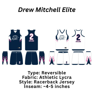 Drew Mitchell Elite Racerback Basketball Uniform (Reversible)