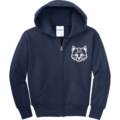 Youth Core Fleece Full-Zip Hooded Sweatshirt
