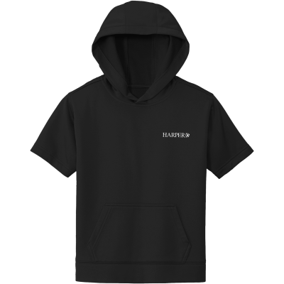Youth Sport Wick Fleece Short Sleeve Hooded Pullover