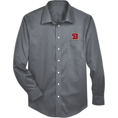 Men's Crown Collection Solid Stretch Twill Woven Dress Shirt