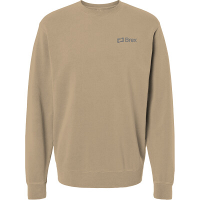 Unisex Pigment-Dyed Crewneck Fleece Sweatshirt