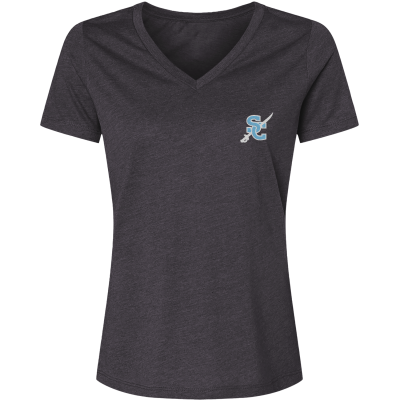 Women's Relaxed Heather CVC V-Neck Tee