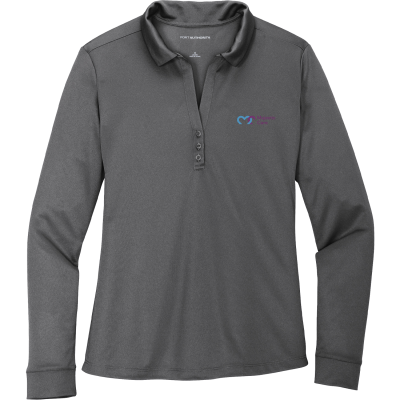 Women's Silk Touch Performance Long Sleeve Polo - Printed