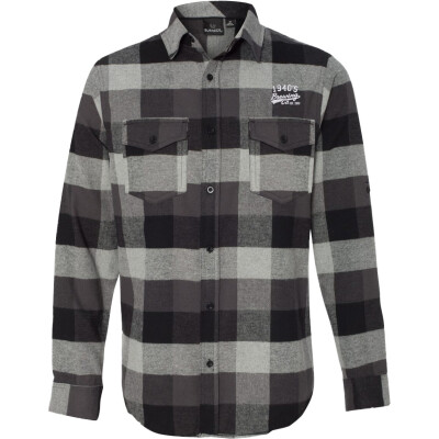 1940's Brewing Company Plaid Flannel Shirt - Embroidered