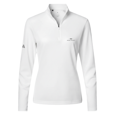 Adidas Women's Textured Stripe Quarter-Zip Pullover