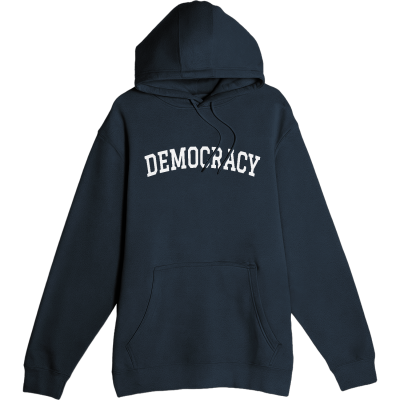 DEMOCRACY - Heavyweight Unisex Hooded Pocket Sweatshirt