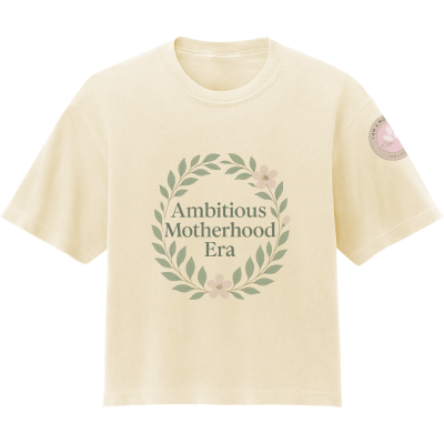 AMBITIOUS MOM ERA Women's Garment-Dyed T-Shirt