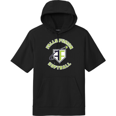 Sport Wick Fleece Short Sleeve Hooded Pullover