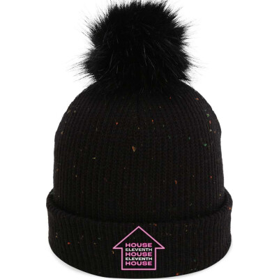 THE ELEVENTH HOUSE CLASSIC  EMBROIDERED POM BEANIE
