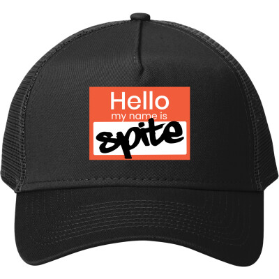 Hello, My Name is SPITE Trucker Snapback Hat
