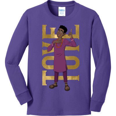 Toye Hero Pose Youth Long Sleeve Cotton Tee