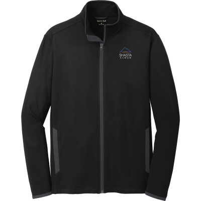 Stretch Contrast Full-Zip Jacket