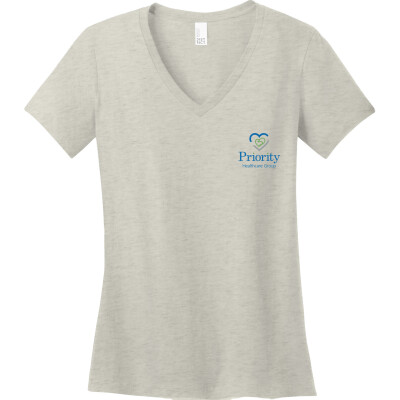 DISTRICT Women’s Perfect Weight V-Neck Tee - DM1170L (DTF)