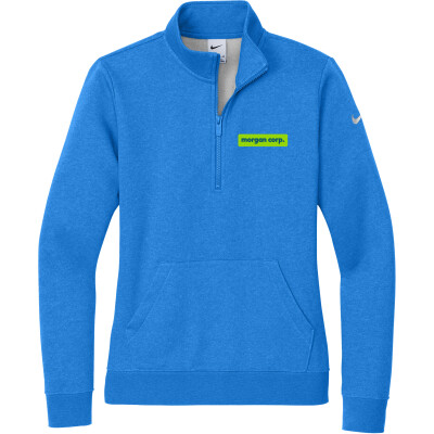 NIKE Women's Club Fleece Sleeve Swoosh 1/2-Zip - NKDX6720 (DTF)