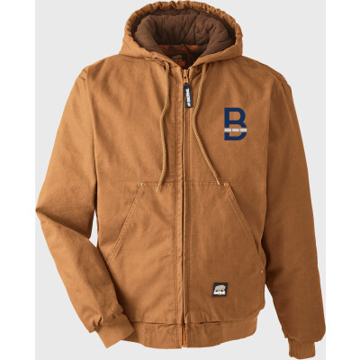 Berne Men's Highland Washed Cotton Duck Hooded Jacket