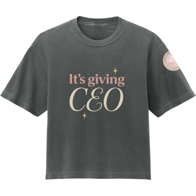 IT'S GIVING CEO Women's Garment-Dyed T-Shirt