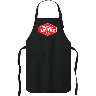 RED MEAT LOVERS Full-Length Two-Pocket Bib Apron