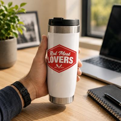 RED MEAT LOVERS 15 oz Insulated Travel Tumbler
