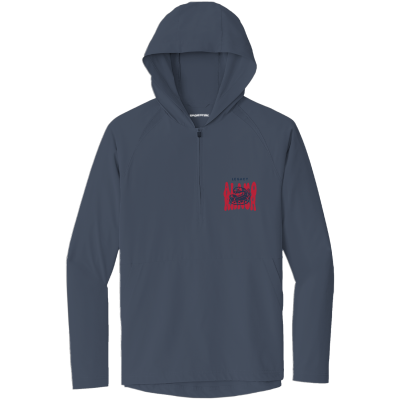 Repeat 1/2-Zip Long Sleeve Hooded Jacket