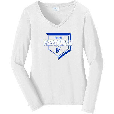 Women's Long Sleeve Fan Favorite V-Neck Tee