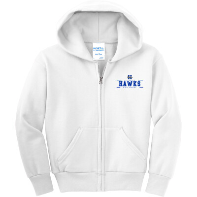 Youth Core Fleece Full-Zip Hooded Sweatshirt