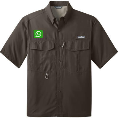 EDDIE BAUER Men's Short Sleeve Performance Fishing Shirt (EMB)