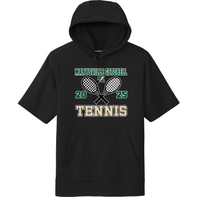 Performance Fleece Short-Sleeve Hooded Pullover