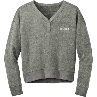 DISTRICT Women’s Perfect Tri Fleece V-Neck Sweatshirt (EMB)