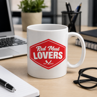 RED MEAT LOVERS 15 oz Ceramic Coffee Mug