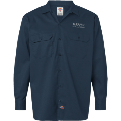 DICKIES Mens Long Sleeve Work Shirt (DTF)
