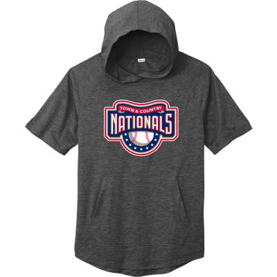 Tri-Blend Wicking Short Sleeve Hoodie