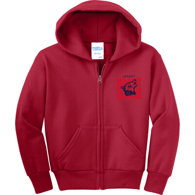 Youth Core Fleece Full-Zip Hooded Sweatshirt