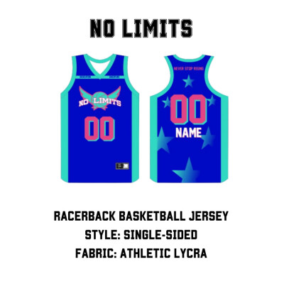 No Limits Basketball Jersey (Royal)