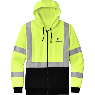 ANSI 107 Class 3 Heavy-Duty Fleece Full-Zip Hoodie