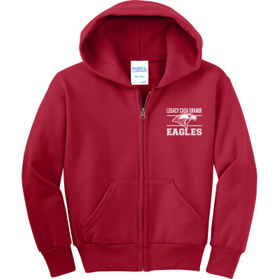 Youth Core Fleece Full-Zip Hooded Sweatshirt