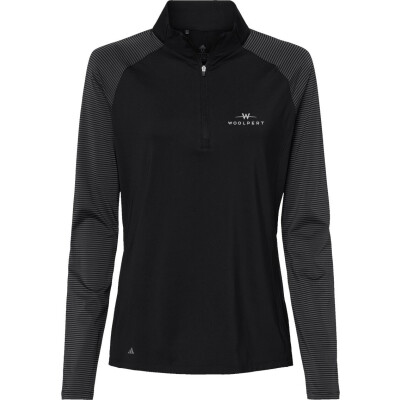Adidas Women's Stripe Block Quarter-Zip Pullover