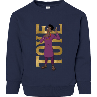 Toye Hero Pose Toddler Fleece Crewneck Sweatshirt
