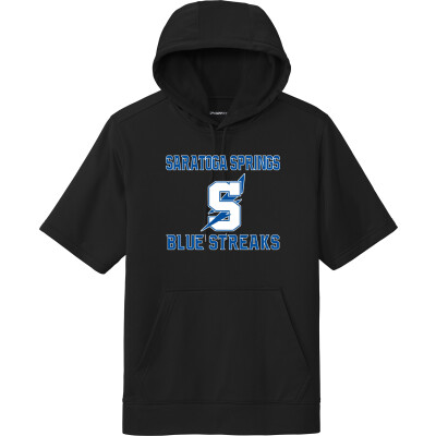 Performance Fleece Short-Sleeve Hooded Pullover