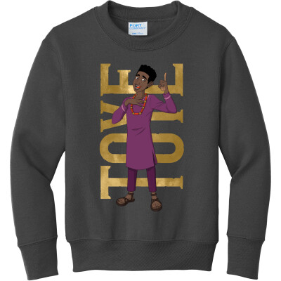 Toye Hero Pose Youth Fleece Crewneck